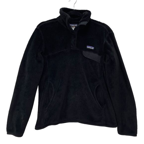 Patagonia Jackets & Blazers - Patagonia Snap T Pullover Fleece Womens Medium ALL Black Outdoor Jacket Polartec